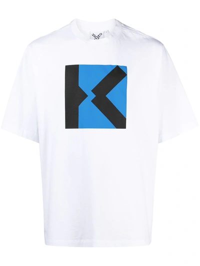 Shop Kenzo K-logo Cotton T-shirt In White
