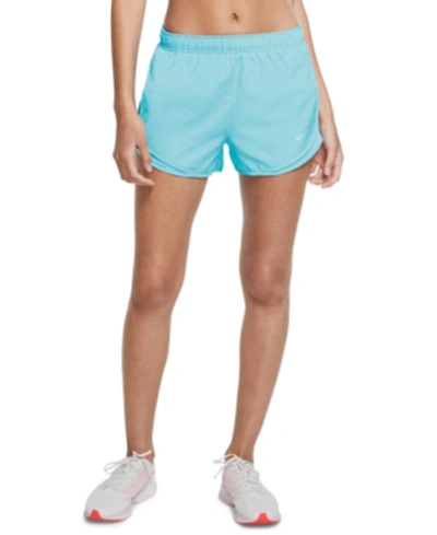 Shop Nike Women's Dri-fit Solid Tempo Running Shorts In Glacier Ice/glacier Ice/glacier Ice