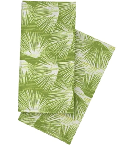 Shop Noho Home By Jalene Kanani Loulu Dining Napkins, 19" X 19", Set Of 2 In Green
