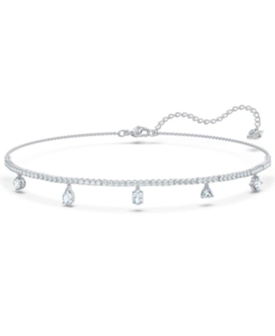 Shop Swarovski Silver-tone Crystal Choker Necklace, 14-7/8" + 2" Extender