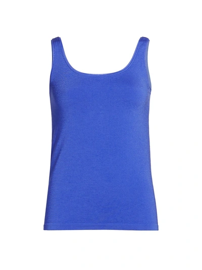 Shop Wolford Jamaika Scoop-neck Top In Egyptian Blue