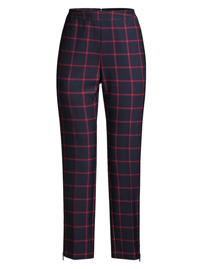 Shop Toccin Sky High Plaid Pants In Midnight Copper