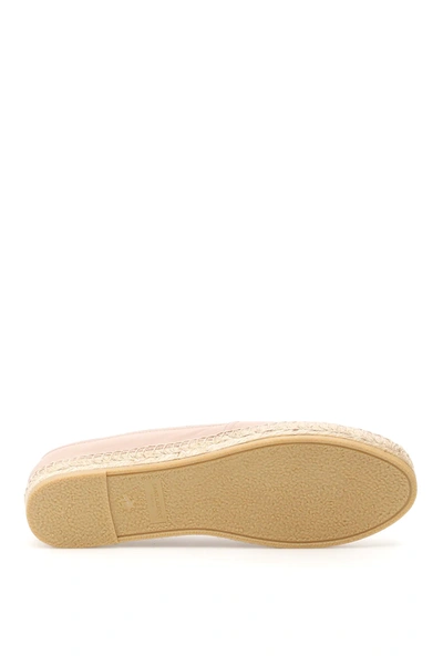 Shop Saint Laurent Leather Ysl Espadrilles In Pink