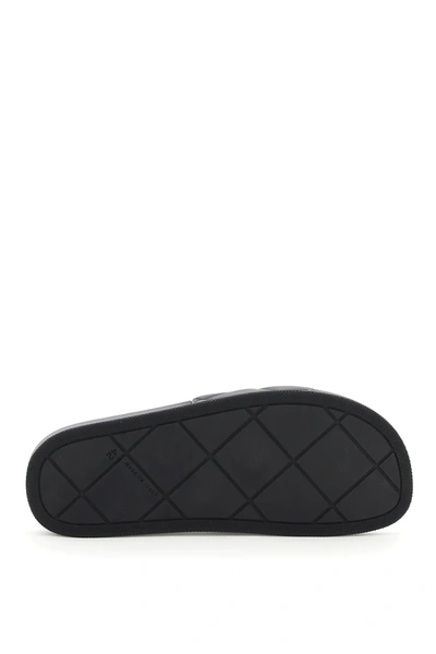 Shop Bottega Veneta The Slider Sandals In Black