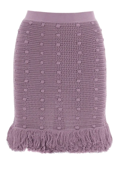 Shop Bottega Veneta Mini Skirt In Purple