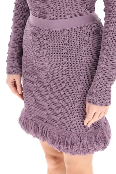 Shop Bottega Veneta Mini Skirt In Purple