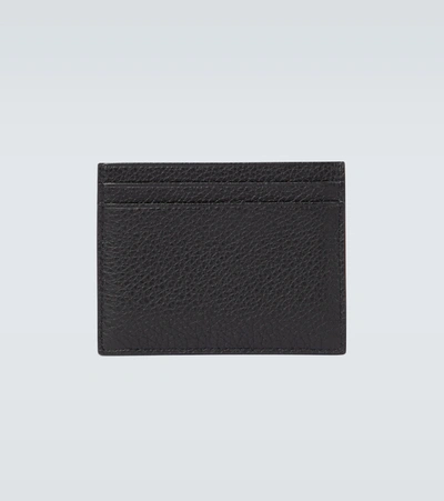 Christian Louboutin Kios Sneaker Sole Leather & Tpu Card Case In Black