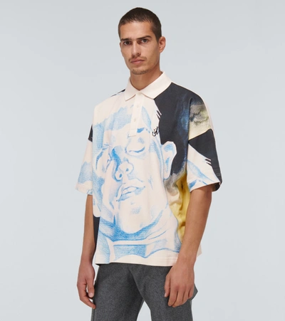 Shop Jw Anderson Oversized Polo Shirt In Multicoloured