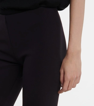 The Row Woolworth High-rise Scuba Leggings In Black