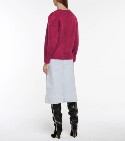 Shop Isabel Marant Emma Mohair And Wool-blend Sweater In Pink
