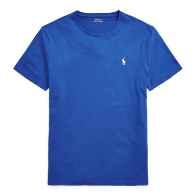 Shop Polo Ralph Lauren Jersey Crewneck T-shirt In Sapphire Star
