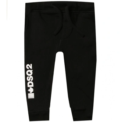 Shop Dsquared2 Baby Cotton Joggers Size: 18m, In Black