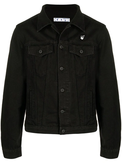 Shop Off-white Monalisa Denim Jacket In Black