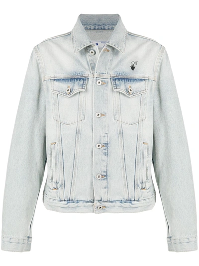 Shop Off-white Monalisa Denim Jacket In Blue