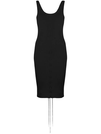 Shop Helmut Lang Stitch-detail Knit Dress In Black