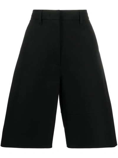 Shop Valentino Vgold Tailored Bermuda Shorts In Black
