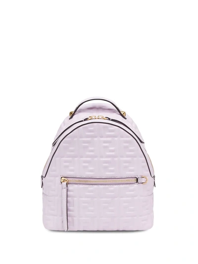 Shop Fendi Mini Ff-motif Backpack In Purple