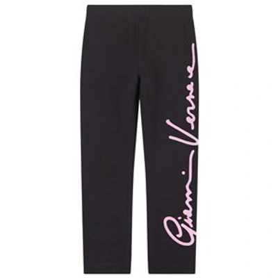 Shop Versace Black Signature Print Sweatpants