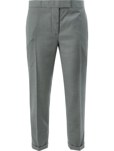 Shop Thom Browne Mid-rise Tailored Trousers In Grey
