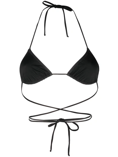 Shop Ack Stella Triangle Bikini Top In Bl