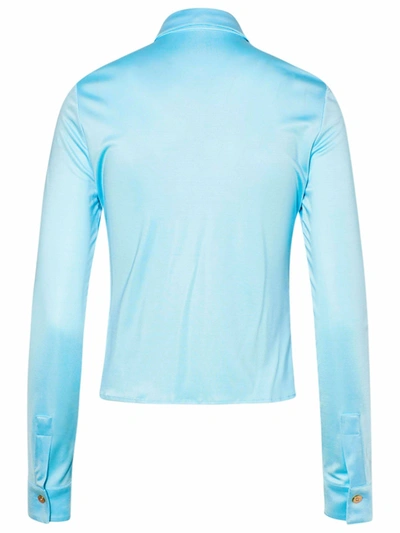 Shop Versace Light Blue Shirt