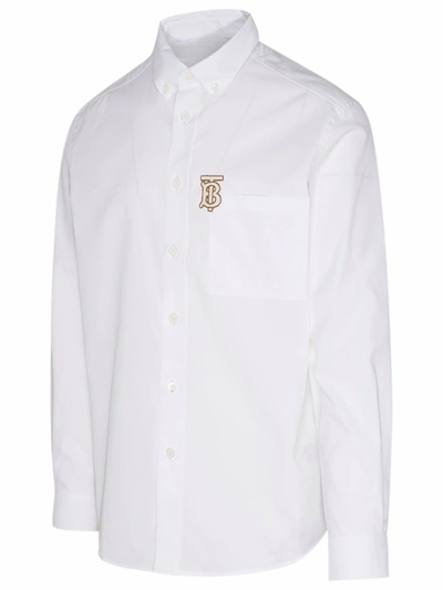 Shop Burberry Camicia Caddington Bianca In White