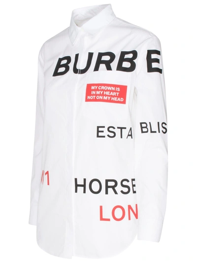 Shop Burberry White Godwit Shirt
