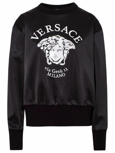 Shop Versace Black Medusa Sweatshirt