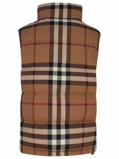 Shop Burberry Brown Theford Check Vest