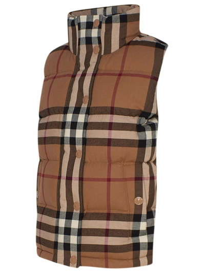 Shop Burberry Brown Theford Check Vest