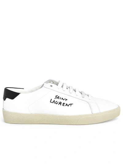 Shop Saint Laurent Sneakers Logo Bianche In White