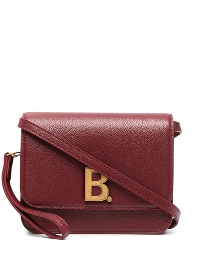 Shop Balenciaga Small B. Crossbody Bag In Red