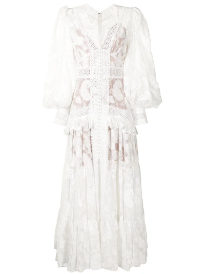 Shop Acler Suffield Broderie-trimmed Lace Dress In White