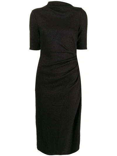 Shop Acler Parkfield Draped Dress In Black