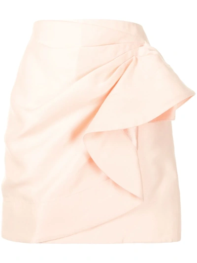 Shop Acler Darcher Ruffle-embellished Mini Skirt In Pink