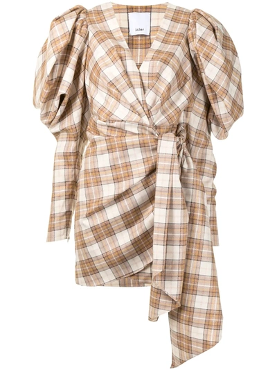 Shop Acler Maradale Wrap Dress In Brown