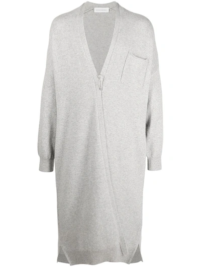 Shop Extreme Cashmere Oversized Long Cardigan In Grey