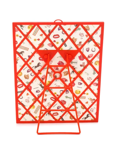 Seletti Lipstick Print Photo Frame In Red