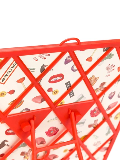 Seletti Lipstick Print Photo Frame In Red
