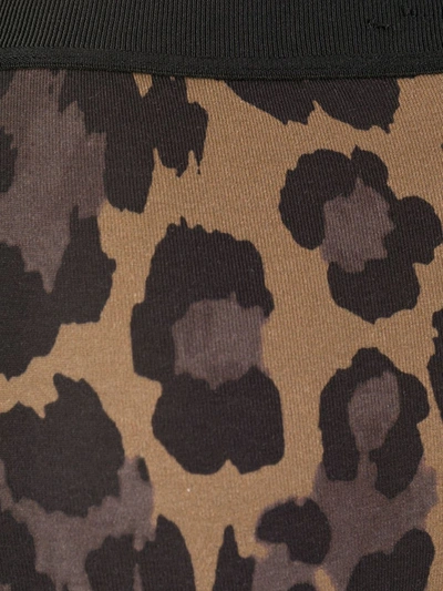 Tom Ford Velvet-trimmed Leopard-print Stretch-silk Boxer Shorts In Brown