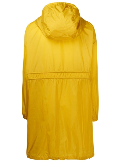 Shop Moncler Trench Lichen Giallo In Yellow