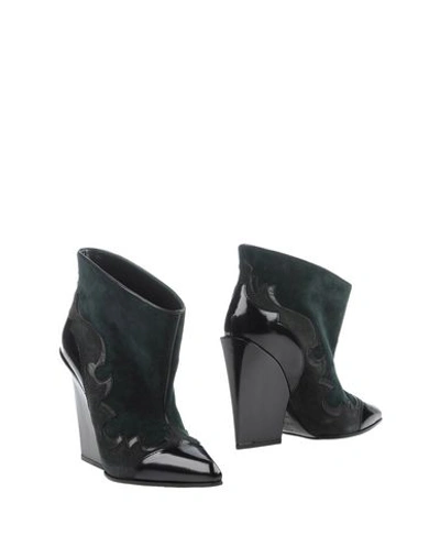 Sergio Rossi Ankle Boot In Dark Green