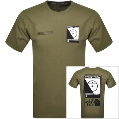 Shop The North Face Steep Tech T Shirt Khaki