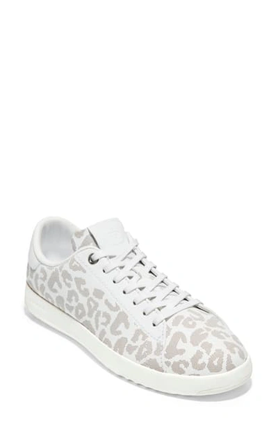 Shop Cole Haan Grandpro Tennis Shoe In White Leopard Perf Print