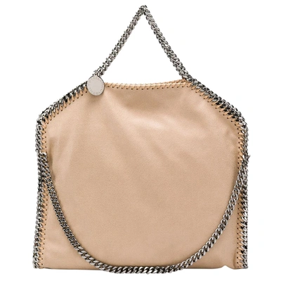 Pre-owned Stella Mccartney Creme Leather Falabella Fold Over Tote Bag In Cream