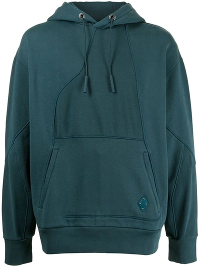 Shop A-cold-wall* Logo Plaque Hoodie In Green