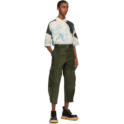 Shop Jw Anderson Khaki Tapered Cargo Trousers In Khaki 575