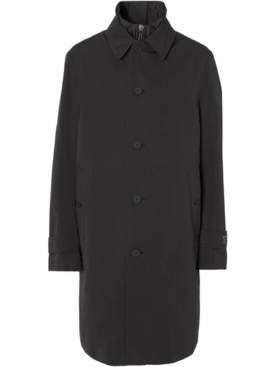 Shop Burberry Technical Car Coat With Detachable Warmer In Black