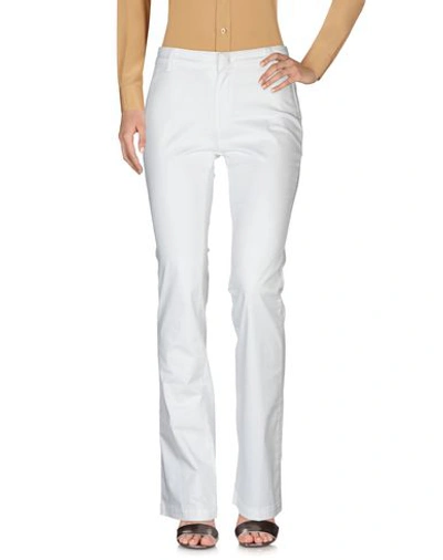 Shop Silvian Heach Woman Pants White Size 30 Cotton, Elastane