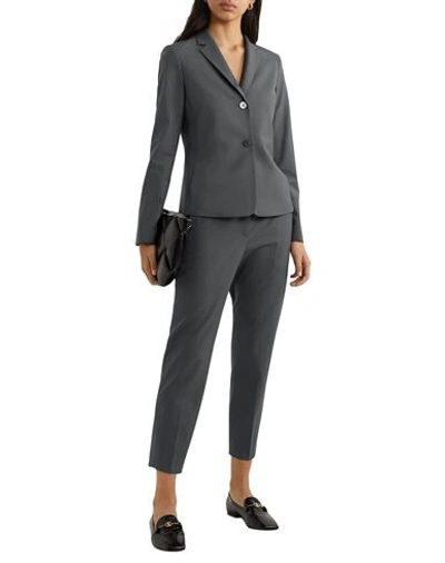 Shop Theory Woman Pants Lead Size 12 Wool, Elastane In Grey